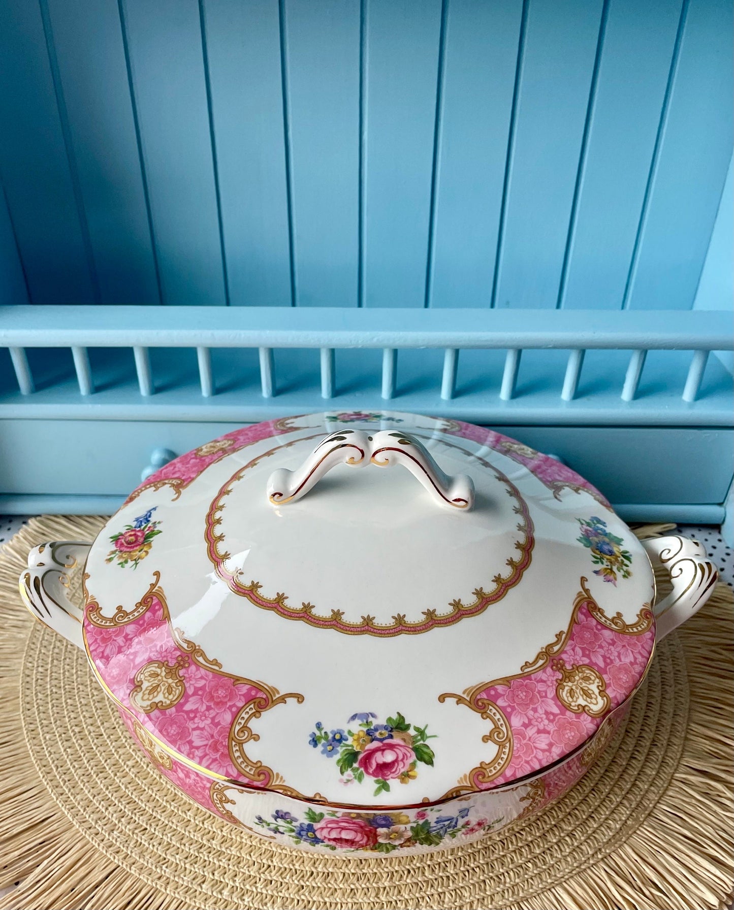 Hard To Find, Vintage Royal Albert 'Lady Carlyle' Tureen, Deck Bowl, Previously Loved, Made in England, Collectors Item, Highly Sought After