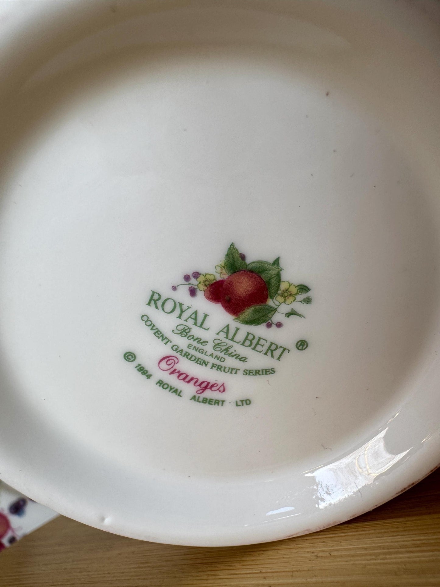 RARE Vintage Royal Albert "Covent Garden" Breakfast Set, Oranges, Cereal Breakfast Cup and Saucer, Bone China , Previously Loved, England