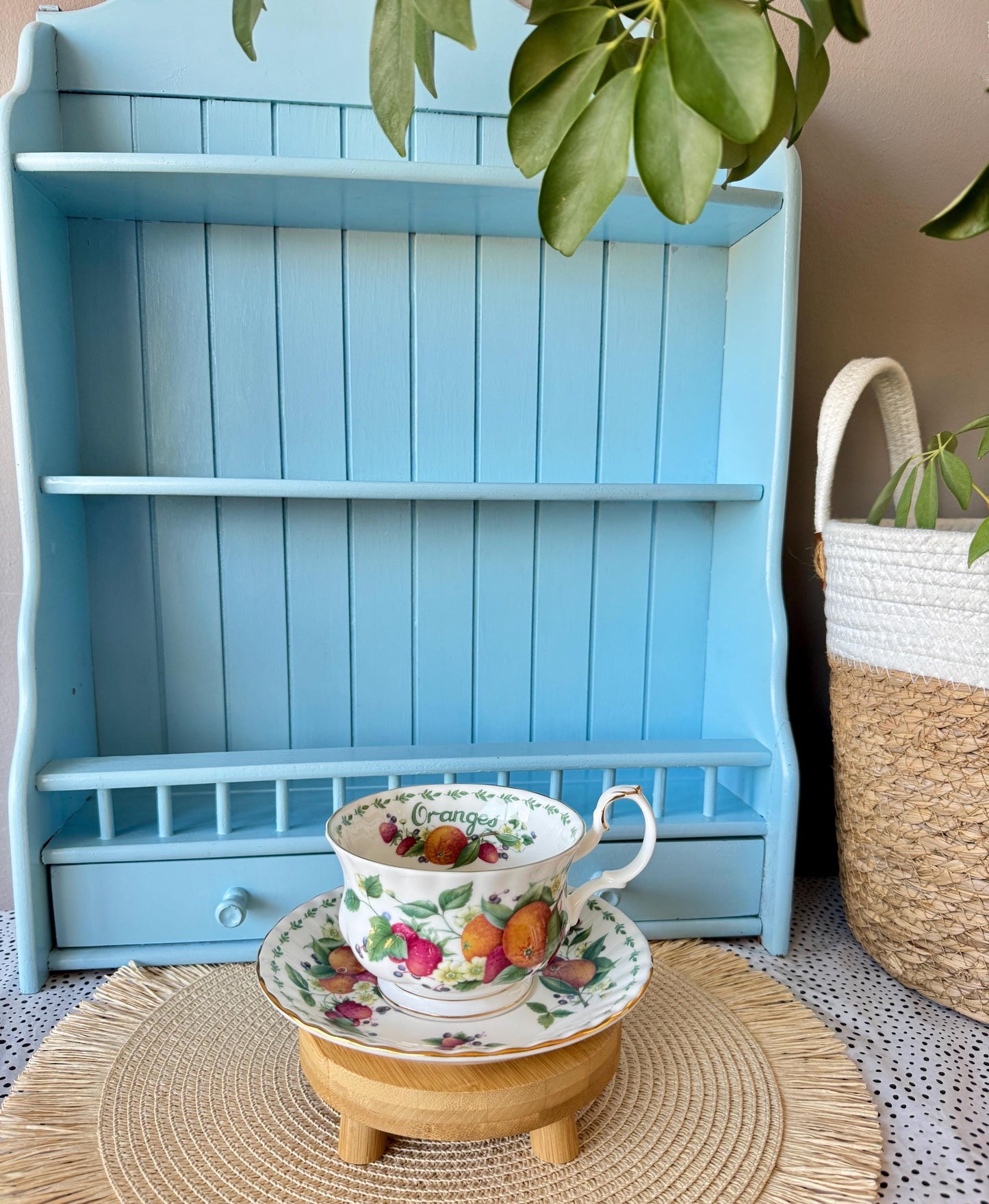 RARE Vintage Royal Albert "Covent Garden" Breakfast Set, Oranges, Cereal Breakfast Cup and Saucer, Bone China , Previously Loved, England
