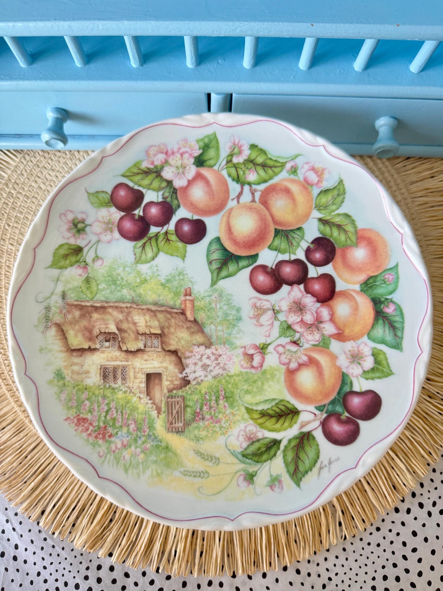 RARE Vintage Royal Albert "Covent Garden" Breakfast Set, Apricots, Cereal Breakfast Cup and Saucer, Bone China , Previously Loved, England