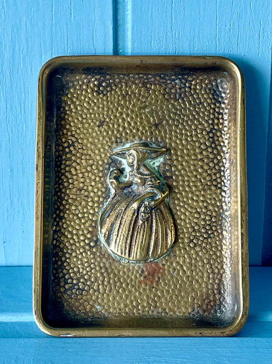 Beautiful Vintage Victorian Peerage Brass Pin Dish, Previously Loved English Antique, Collectors Item, Lovely Gift, Made In England In 1950s