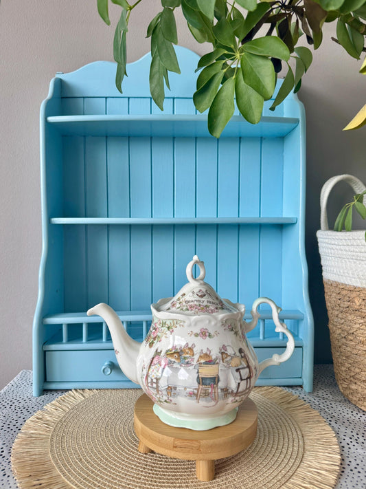 Hard to Find Vintage Royal Doulton 'Tea Service' TeaPot, Brambly Hedge Gift Collection, Jill Barklem, Read Description! Mice Decor, England