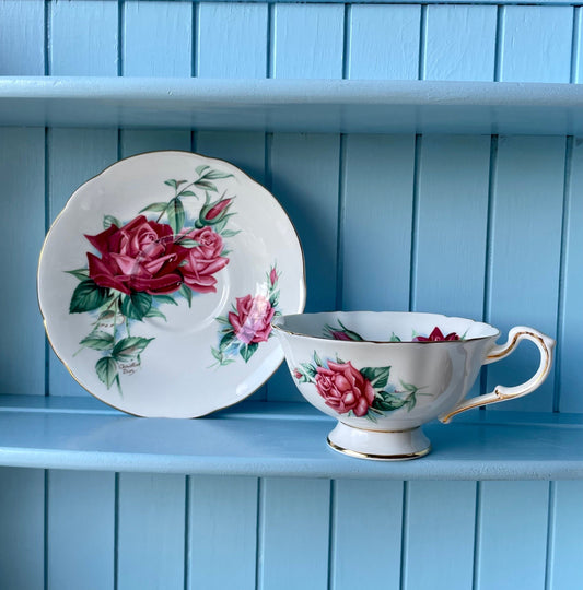 Very Rare Vintage Paragon 'Christian Dior' TeaCup And Saucer, Truly Unique find, Previously Loved, Special Edition, Christian Dior Signature
