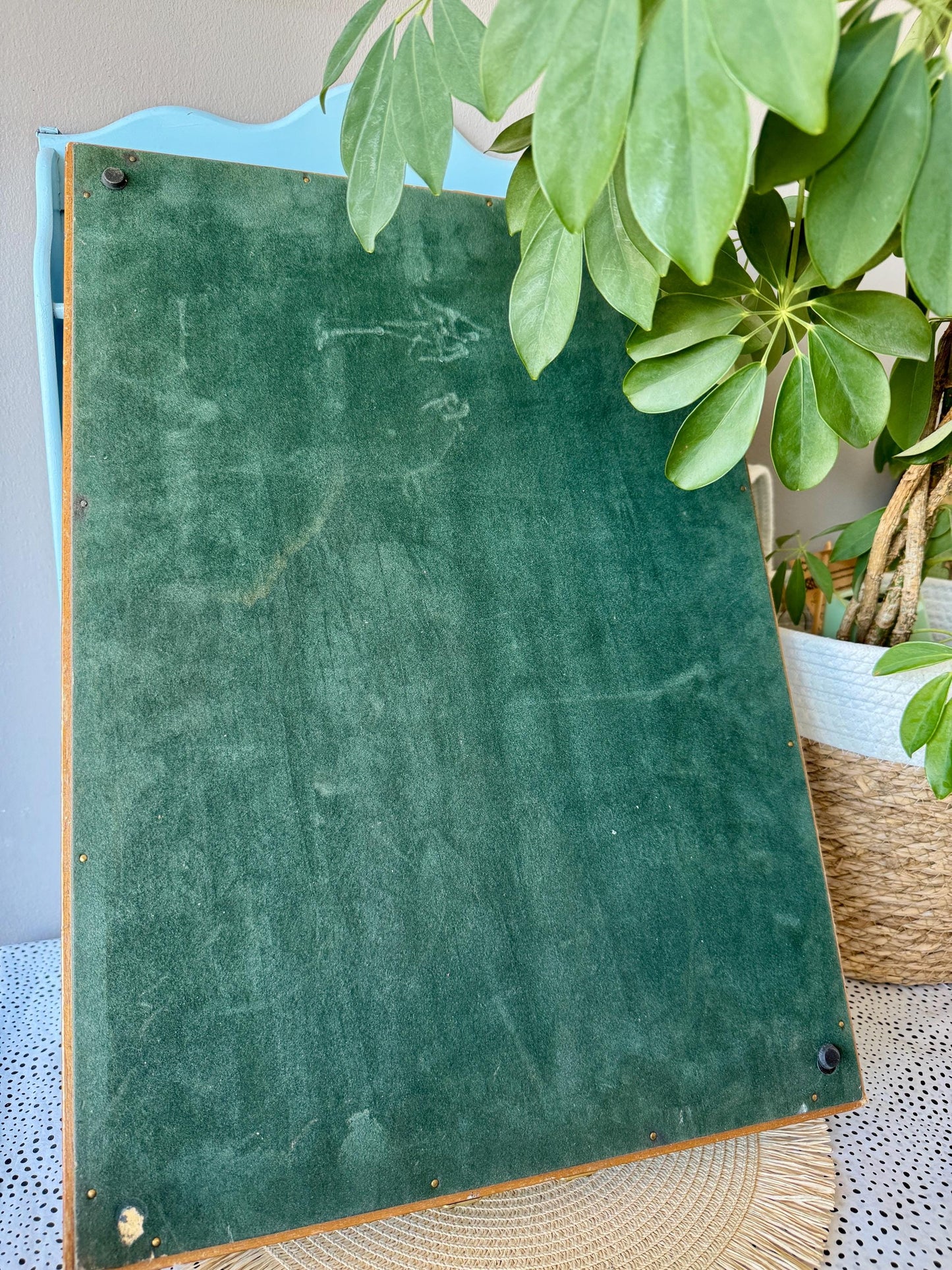 RARE Vintage Moonlight Rose Serving Tray for Tea Lovers, Wood with Handles, 6 Tiles, Sturdy Wooden Frame, Great for Serving & Display, Gift