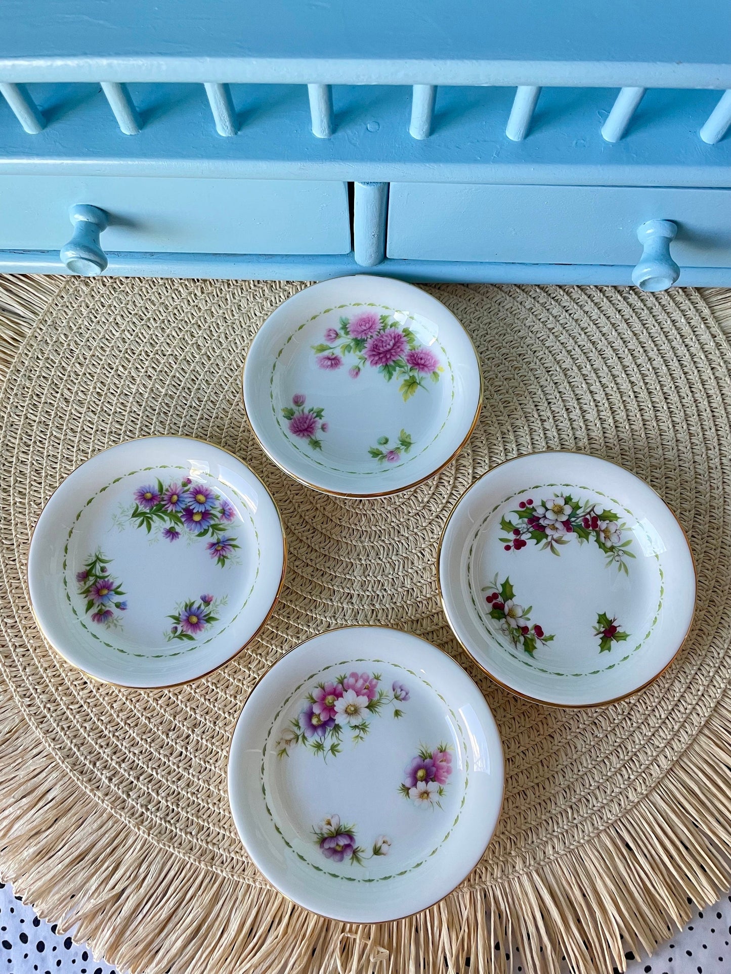 Very Nice Vintage Royal Albert Flower Of The Month BonBon Dish, TeaTip, Bone China, Sold Individually, Perfect Gift, Jan ~ Dec, Made England