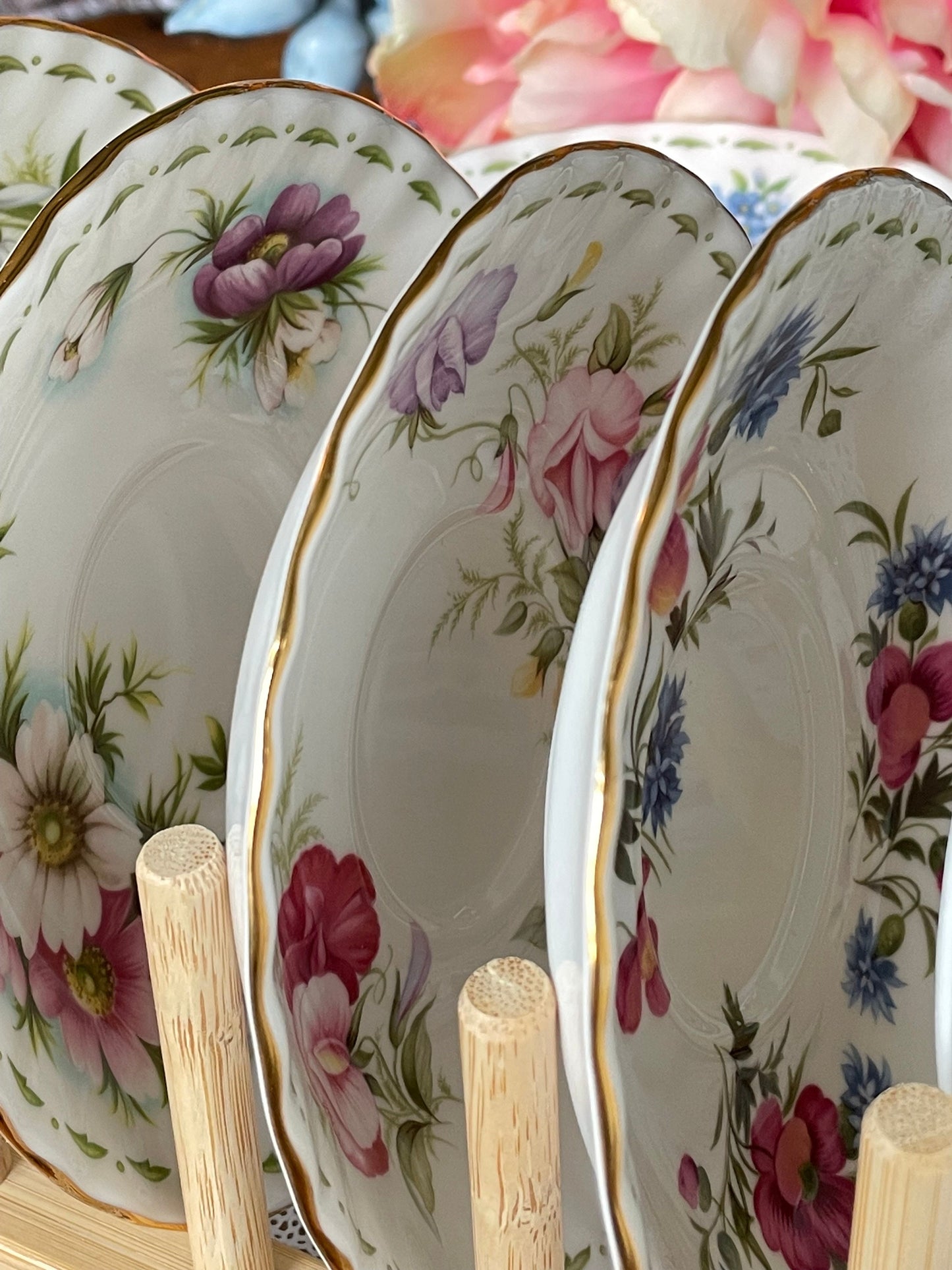 Royal Albert Flower Of The Month Gentleman Sized Duo's Cup & Saucer, Fine Bone China, Royal High Tea Party, Bridal Party. Collectors Item!