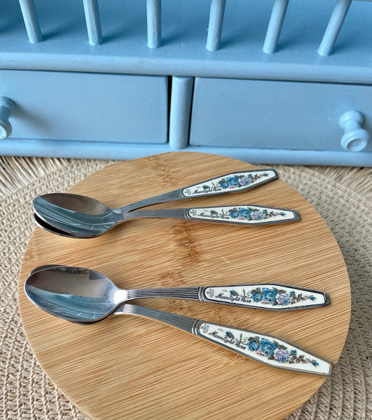 Vintage Royal Albert "Moonlight Rose" TeaSpoon, 4 Spoons Available, Silver Plated, Previously Loved Vintage, For HighTea, Made In England