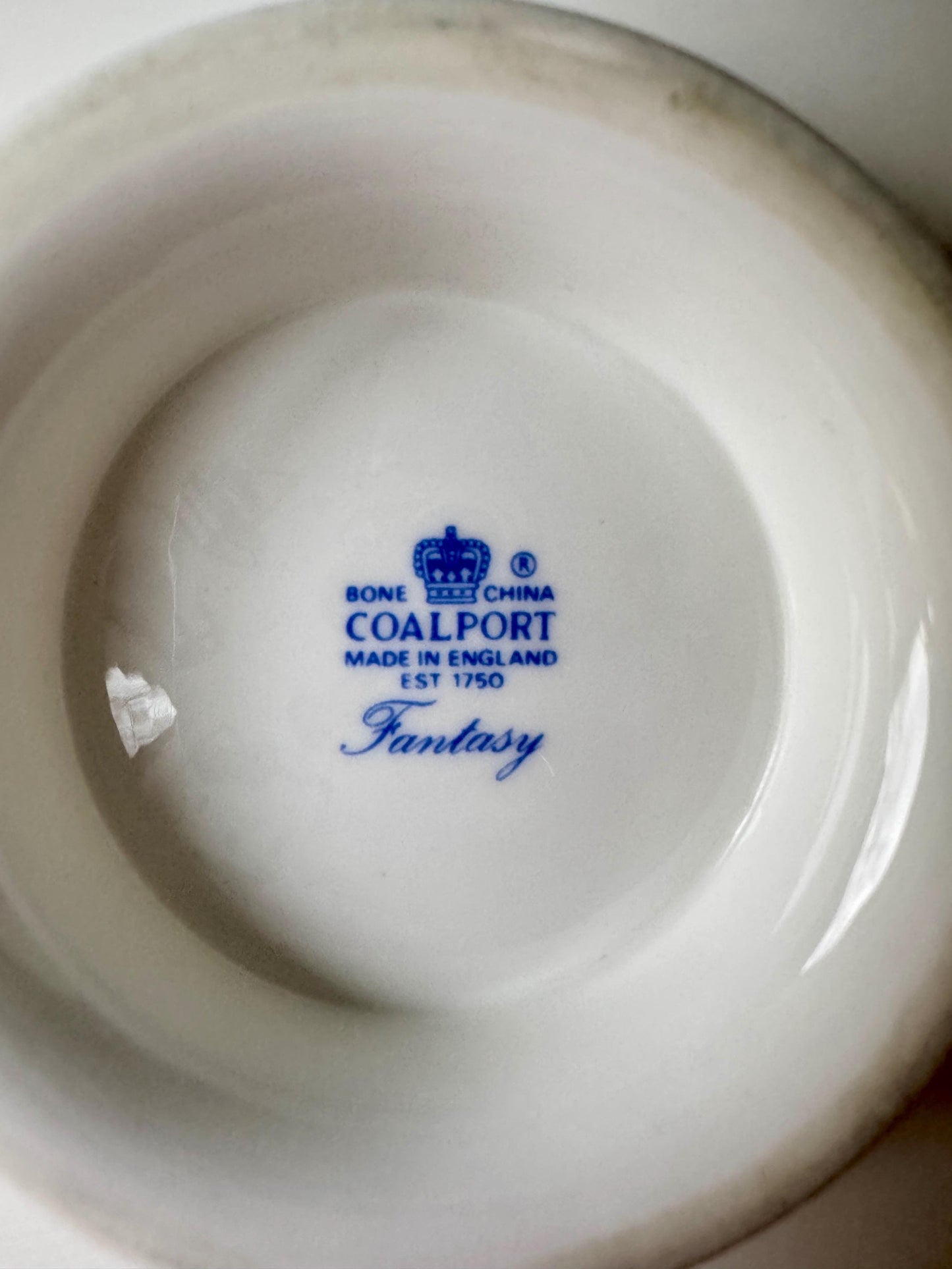 Rare Vintage Coalport "Fantasy" Hard to Find Pedestal Cake Stand, Bone China, Previously Loved, Pretty Green Pink and Green Floral , England