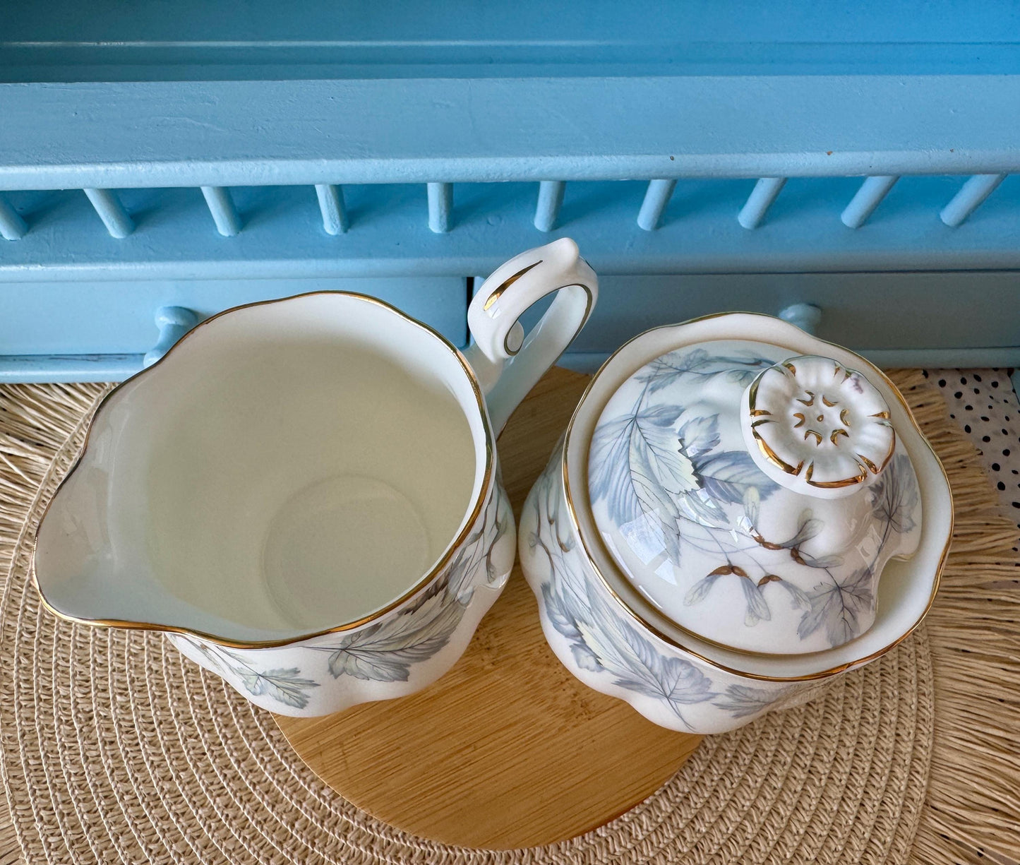 Very Rare Hard To Find "2 Cup" Royal Albert "Silver Maple" TeaPot, Small TeaPot, Bone China, Previously Owned, Gray Leaf Decor, England