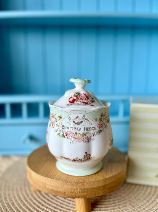 Rare Hard 2 Find Vintage Royal Doulton 'Tea Service' Jam Jar, Marmelade Jar, Brambly Hedge Gift Collection, Jill Barklem, Mice Decor England