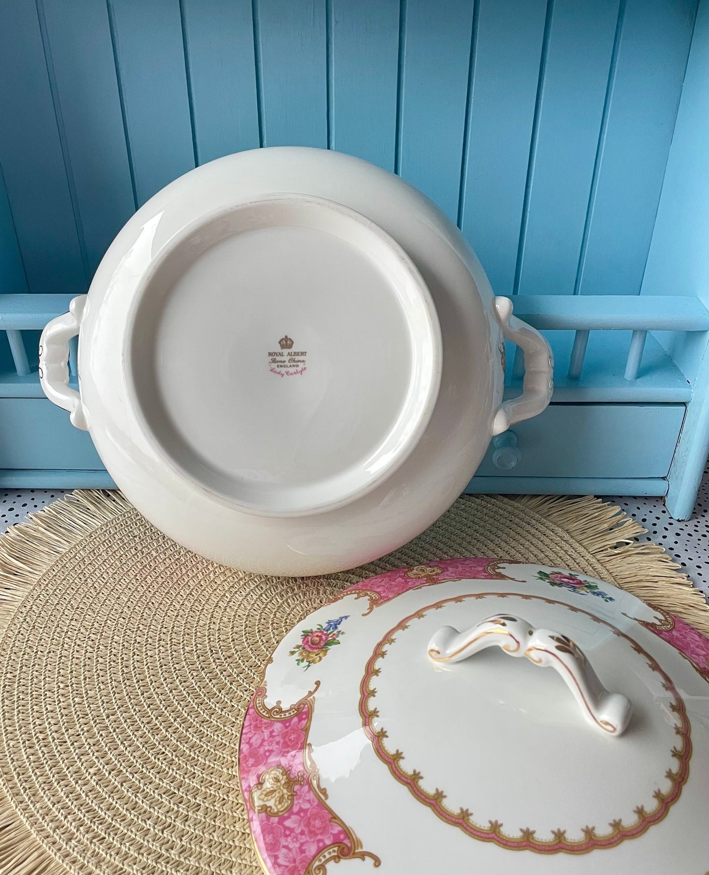 Hard To Find, Vintage Royal Albert 'Lady Carlyle' Tureen, Deck Bowl, Previously Loved, Made in England, Collectors Item, Highly Sought After