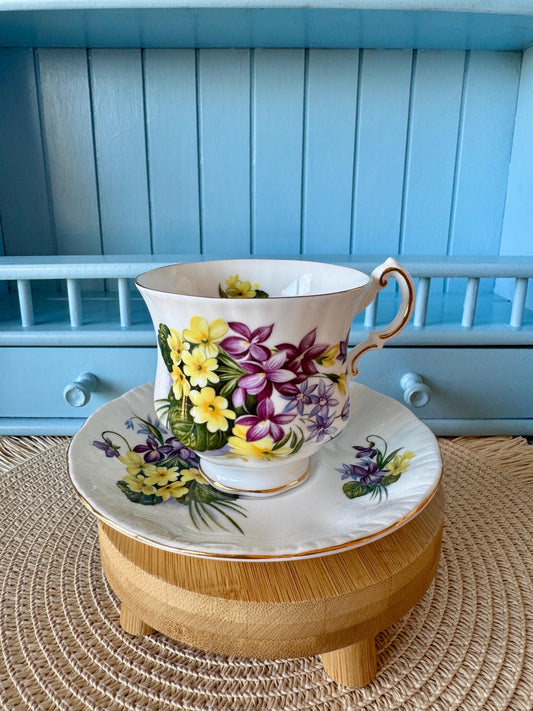 Vintage Paragon "Flower Festival" TeaCup & Saucer, Beautiful Edition, Bone China, Previously Loved, Perfect Gift Mom, Floral Decor, England