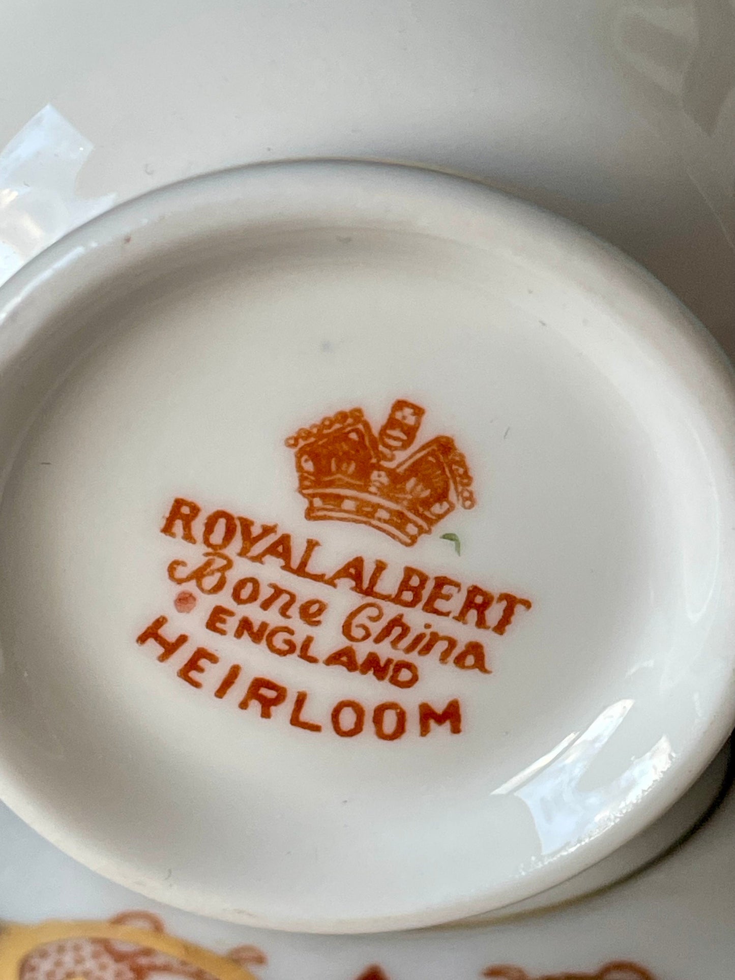 Set Of Two Royal Albert "Heirloom" Espresso & Saucers, Bone China, Previously Loved Vintage, Display Piece, High-Tea, Espresso, England