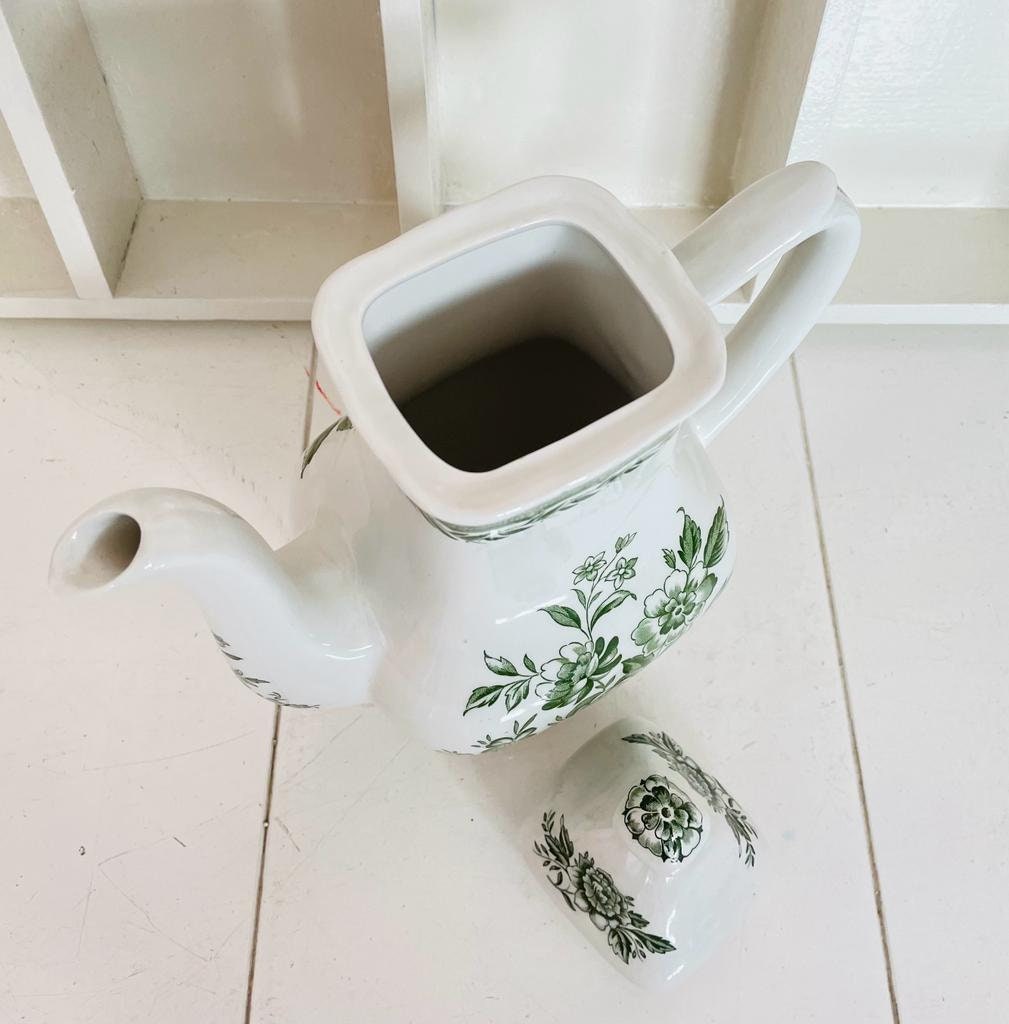 Vintage Green Floral Stratford Teapot by W.H. Grindley & Co