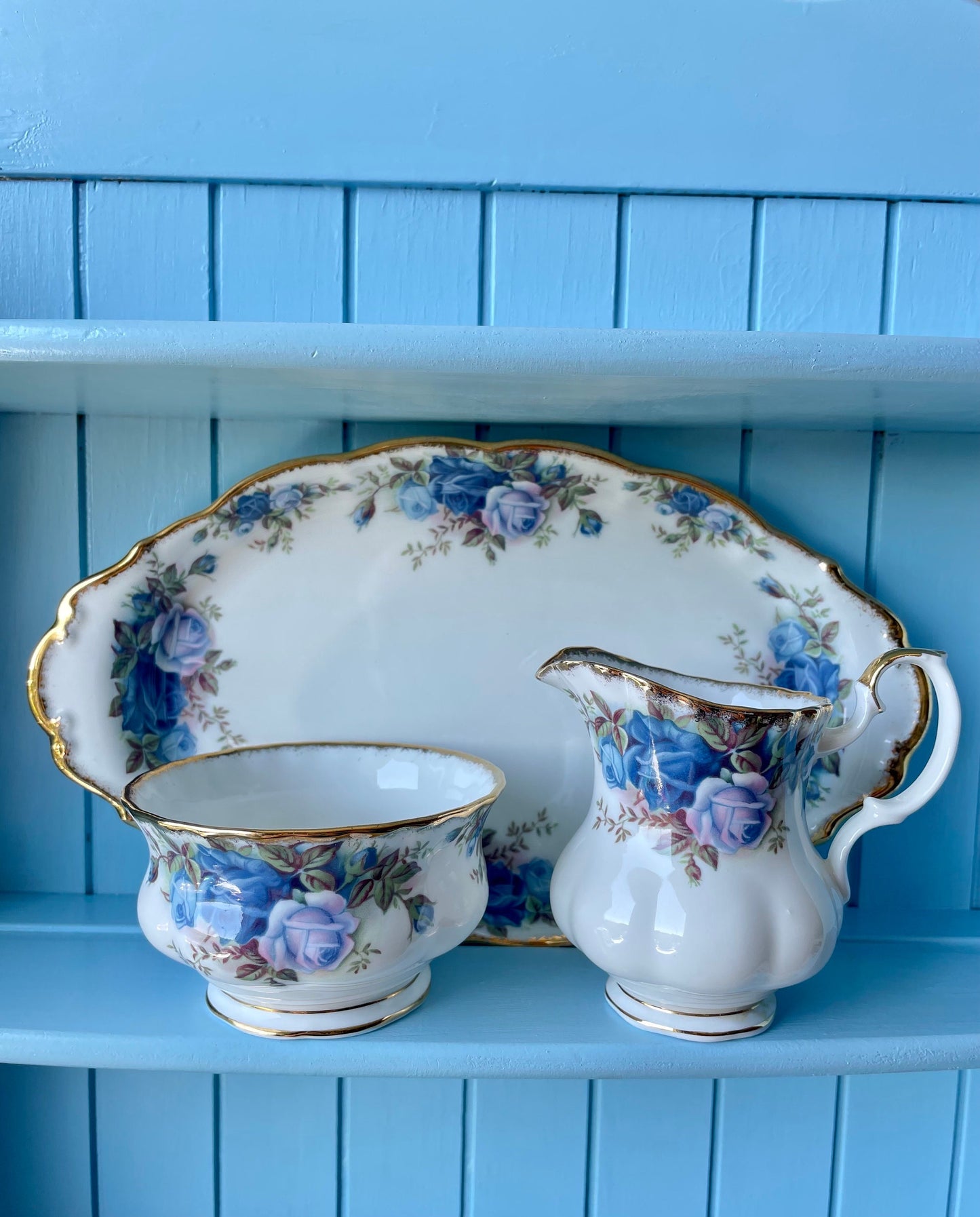 Vintage Royal Albert "Moonlight Rose" Fine Bone China 3 Piec