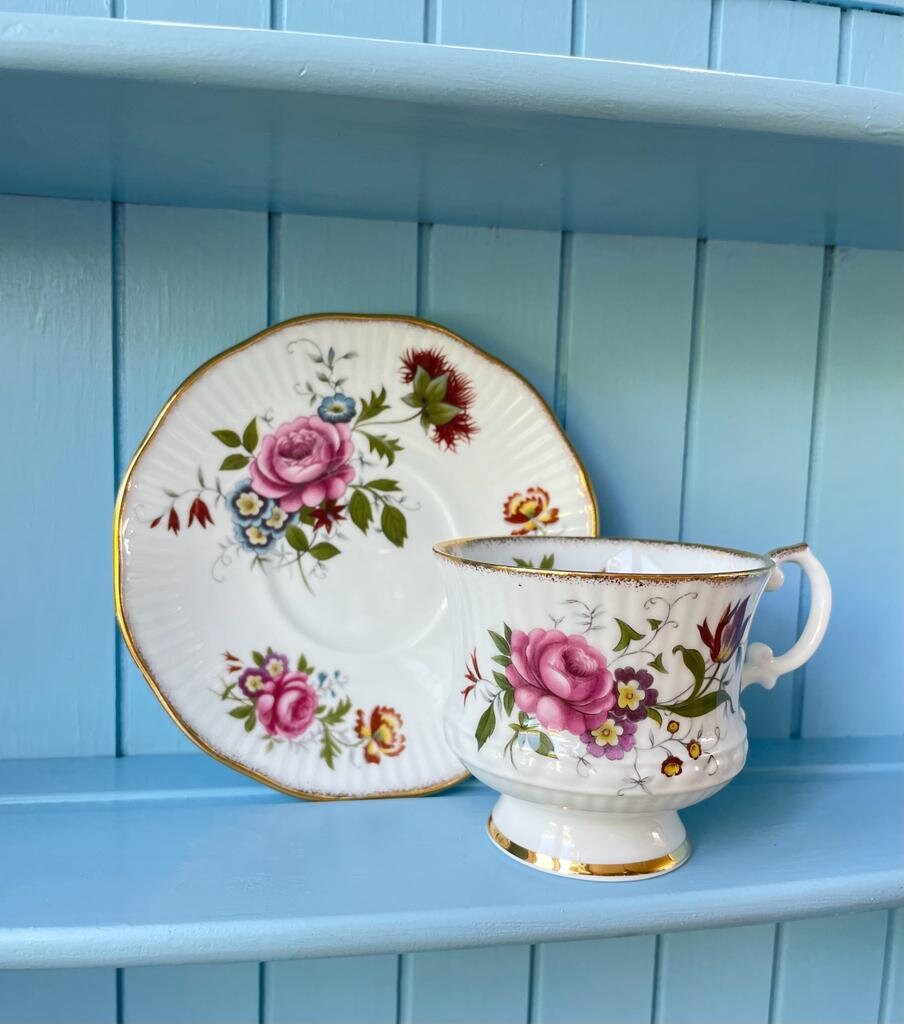 Vintage Royal Stratford Fine Bone China Teacup And Saucer