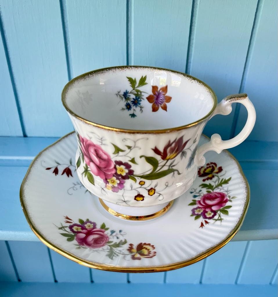 Vintage Royal Stratford Fine Bone China Teacup And Saucer