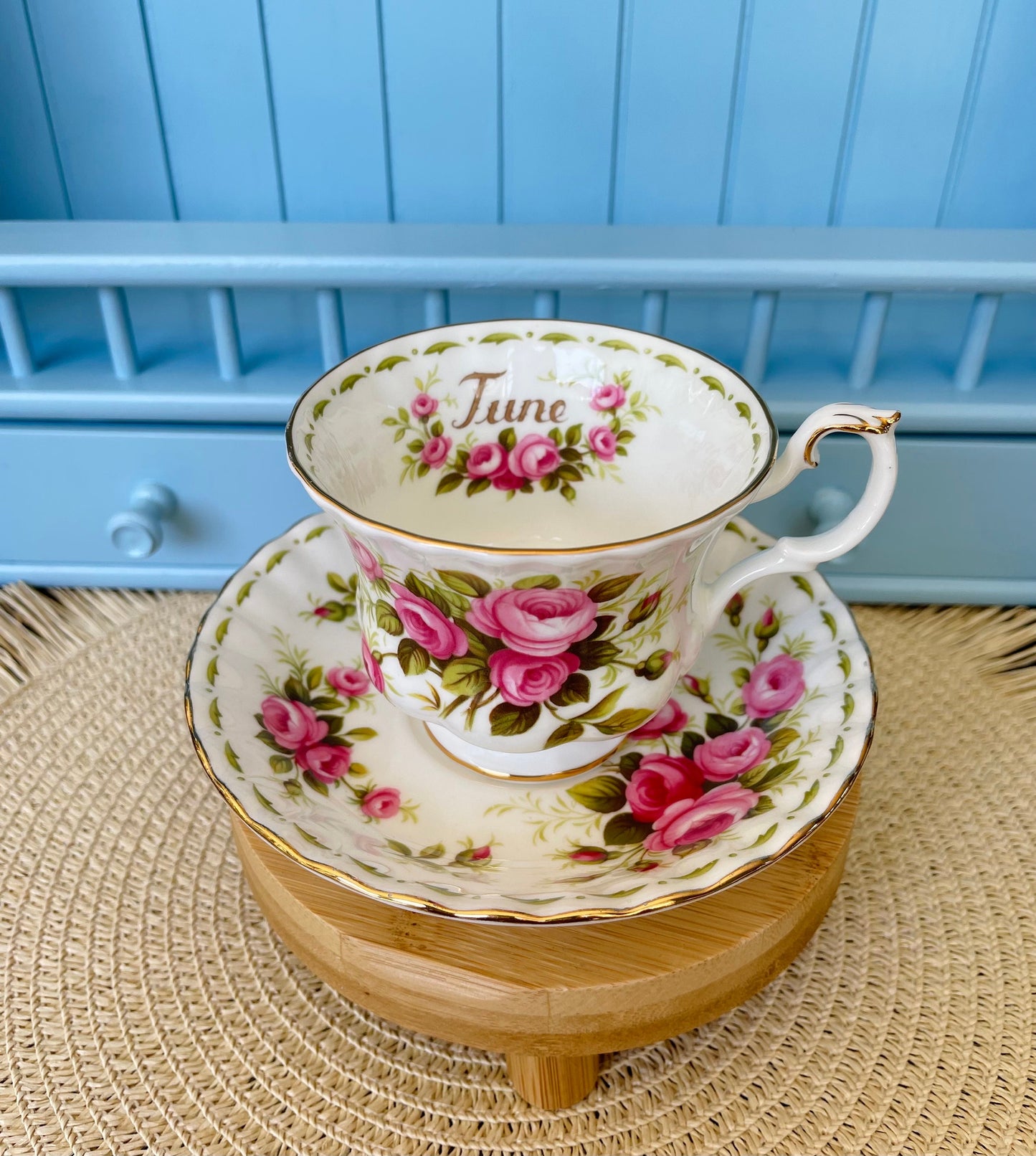 Vintage Royal Albert Flower Of The Month Male Duo