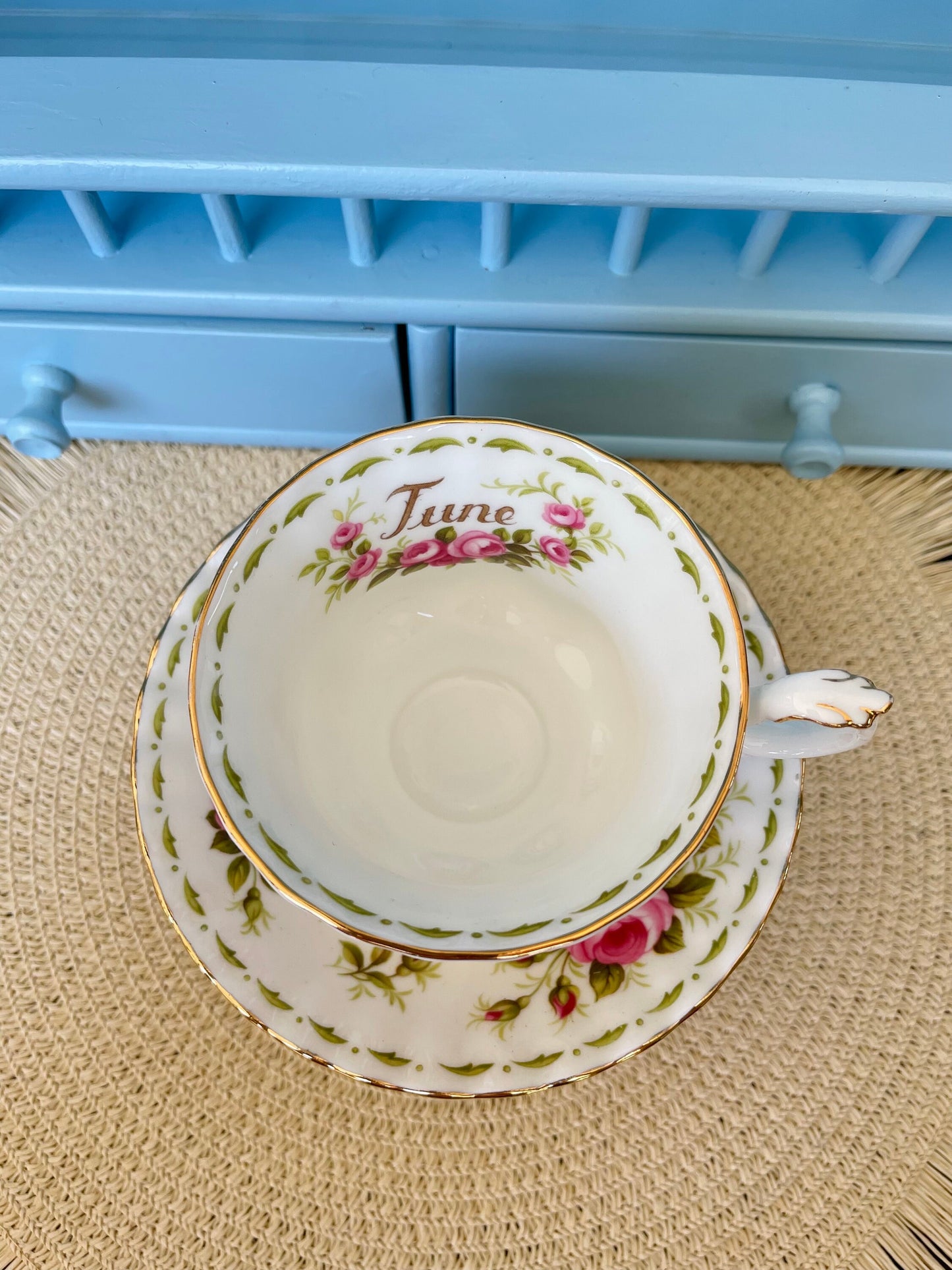 Vintage Royal Albert Flower Of The Month Male Duo