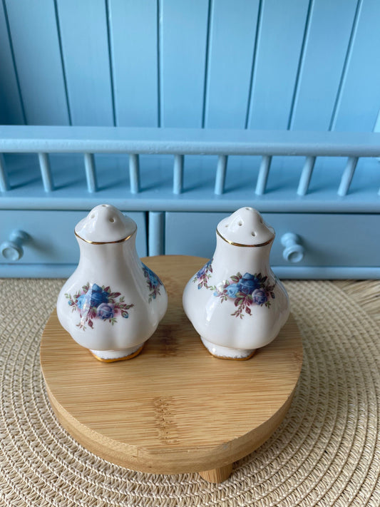 Vintage Royal Albert "Moonlight Rose" Salt & Pepper Shakers