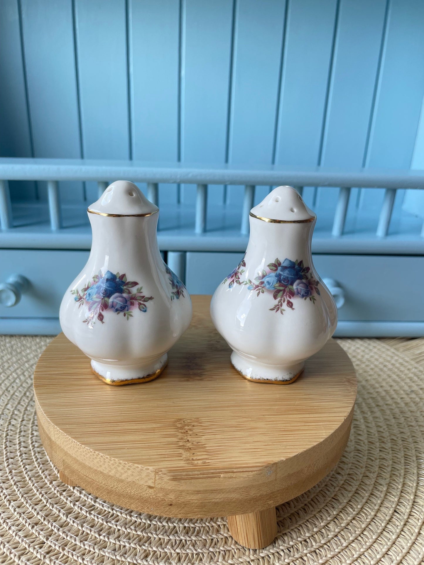 Vintage Royal Albert "Moonlight Rose" Salt & Pepper Shakers
