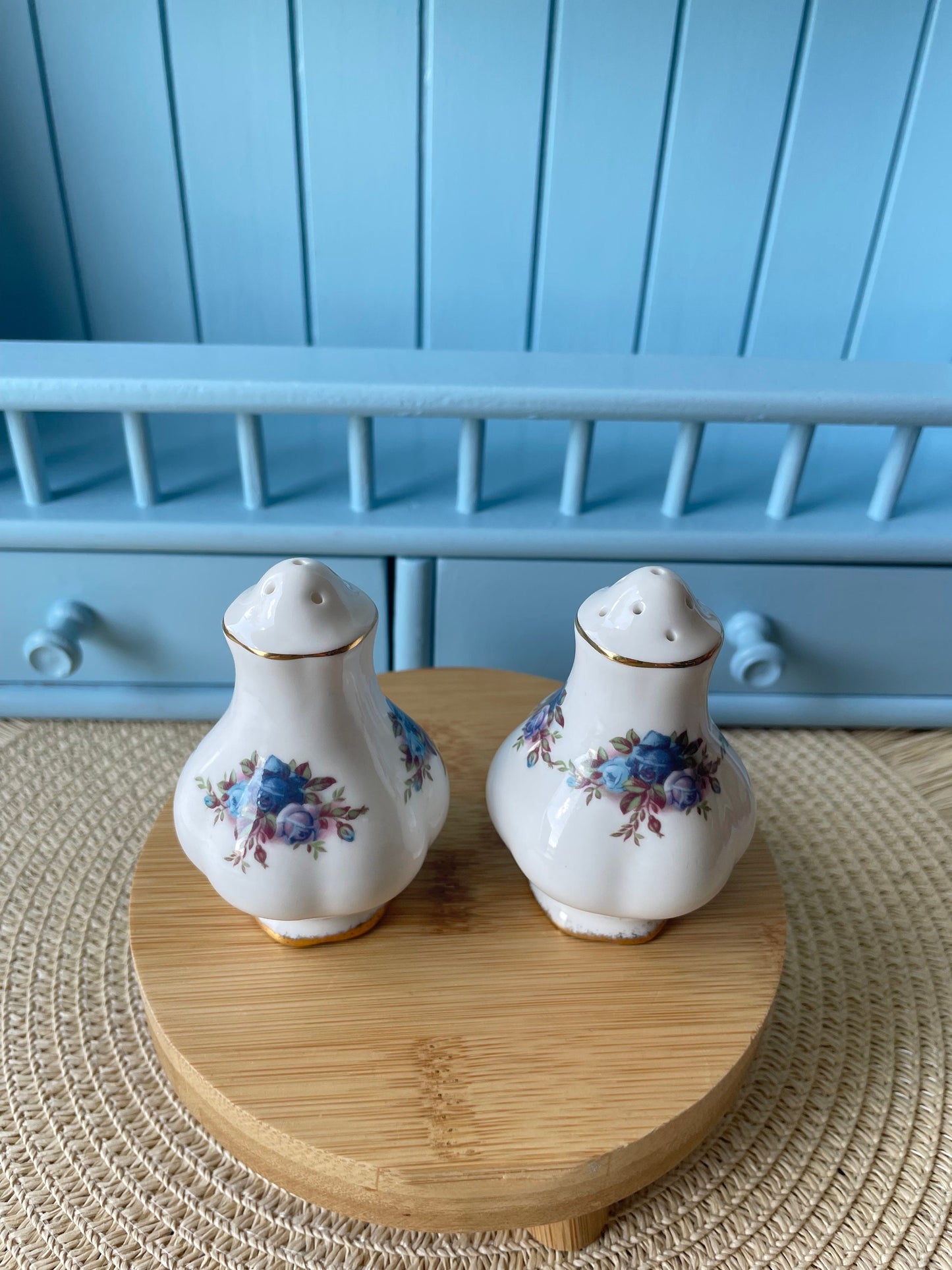 Vintage Royal Albert "Moonlight Rose" Salt & Pepper Shakers