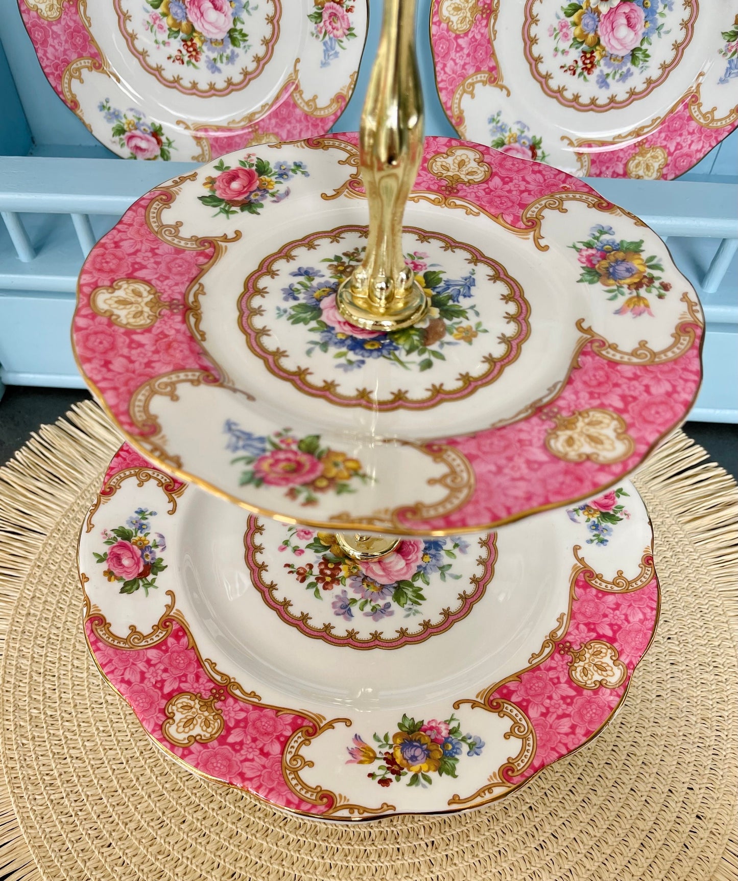 Royal Albert Lady Carlyle 2-Tier Cake Stand