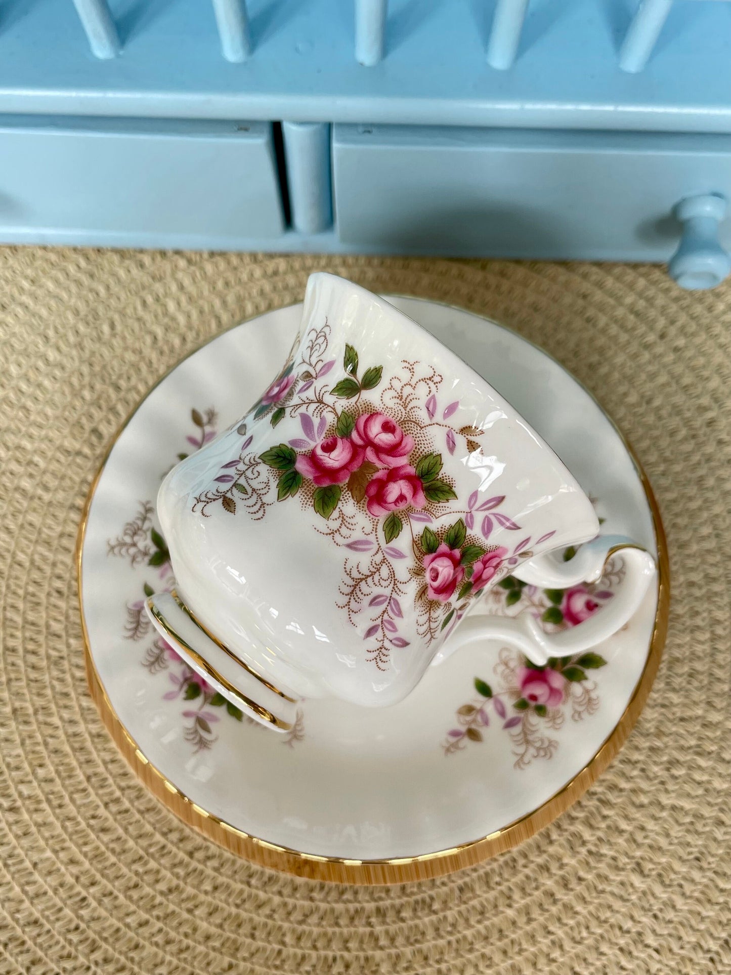 Vintage Royal Albert Lavender Rose Demitasse Teacup & Saucer