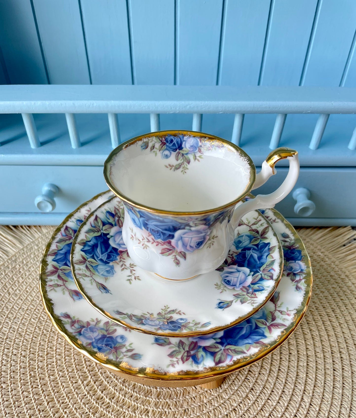 Beautiful Vintage Lady Sized Royal Albert "Moonlight Rose" T