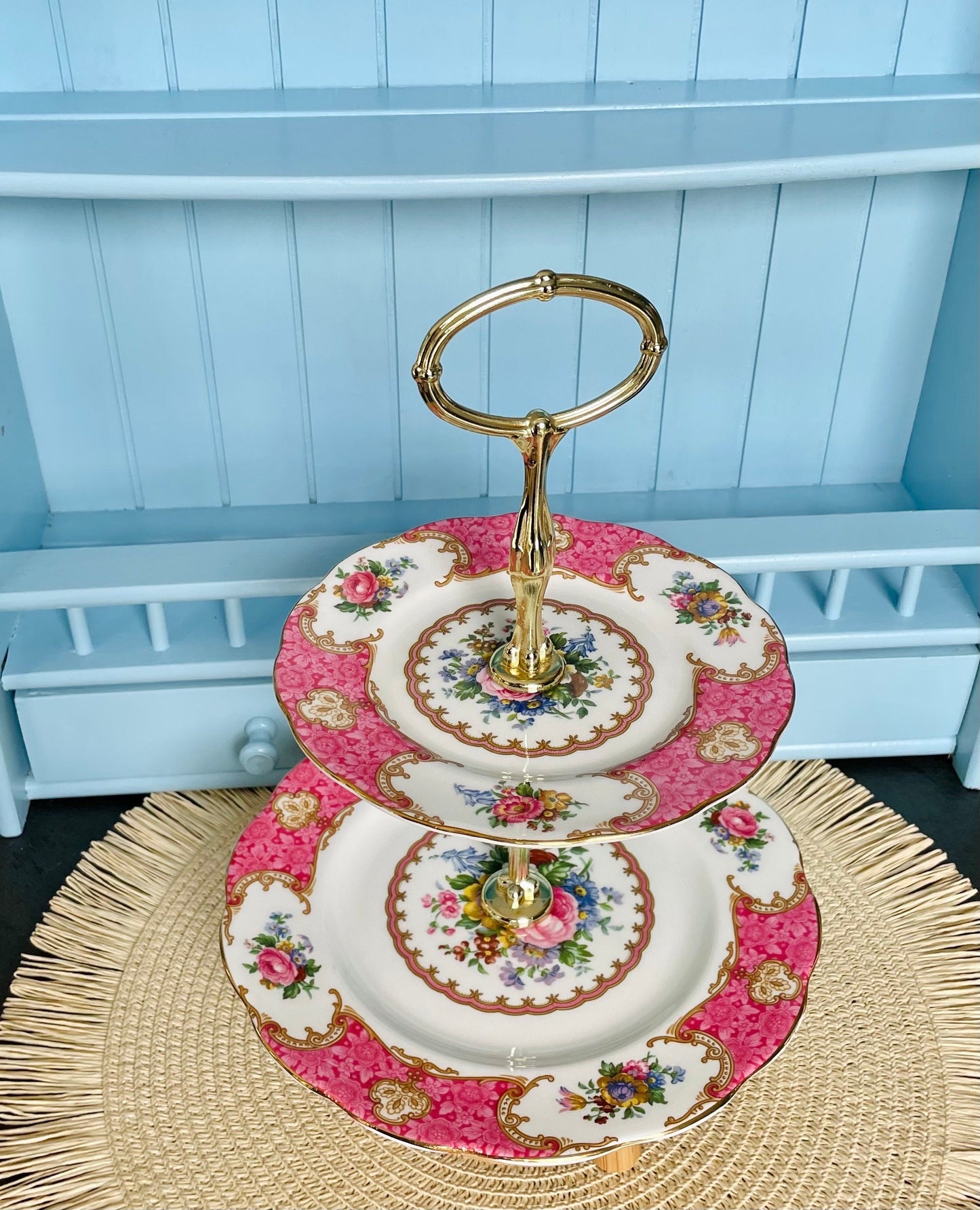 Royal Albert Lady Carlyle 2-Tier Cake Stand