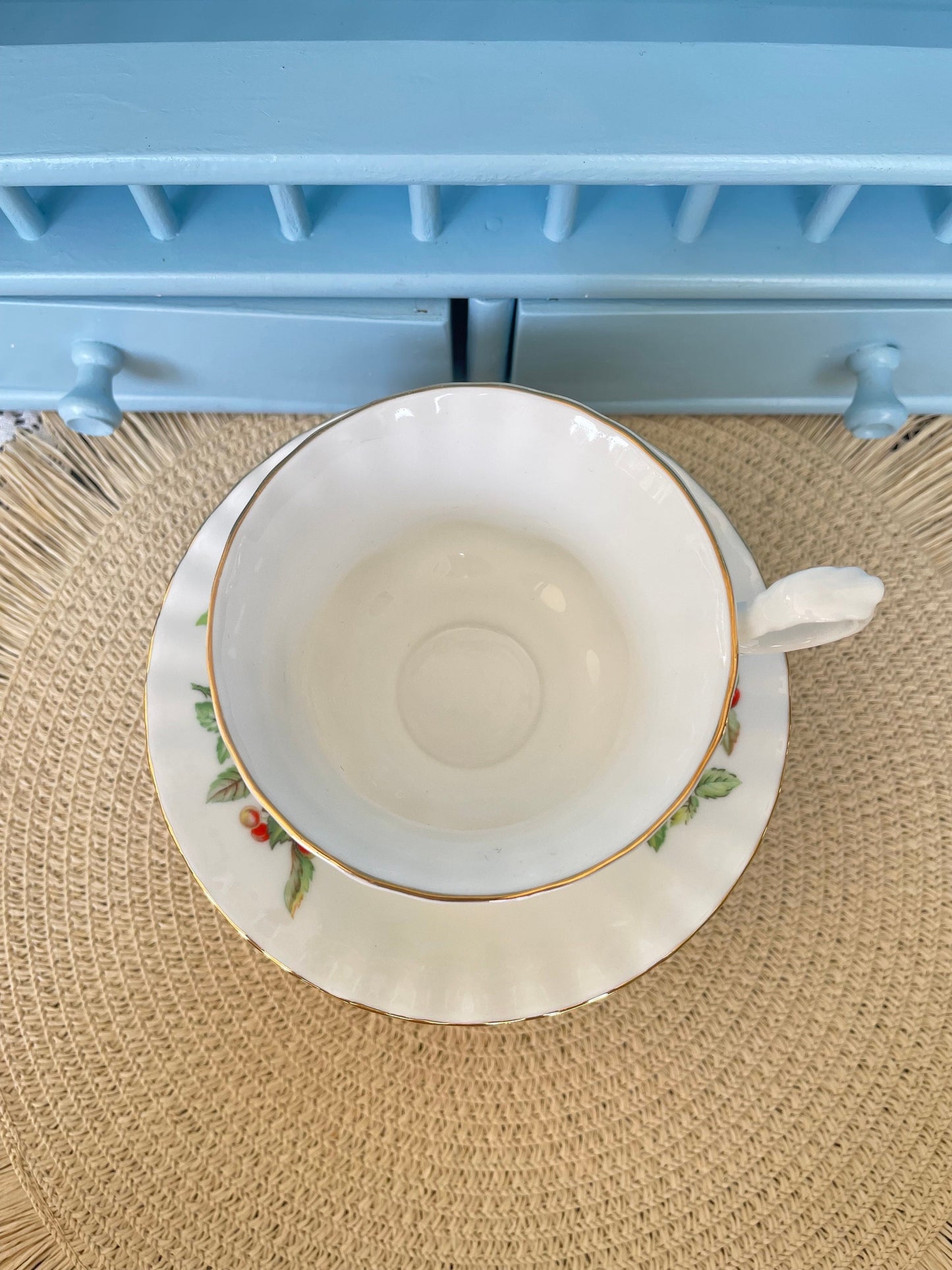 Vintage Royal Albert Red Fruit Male Size TeaCup & Saucer