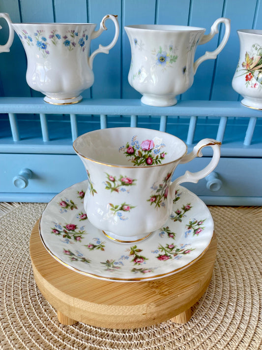 Vintage Royal Albert Winsome Demitasse Teacup & Saucer