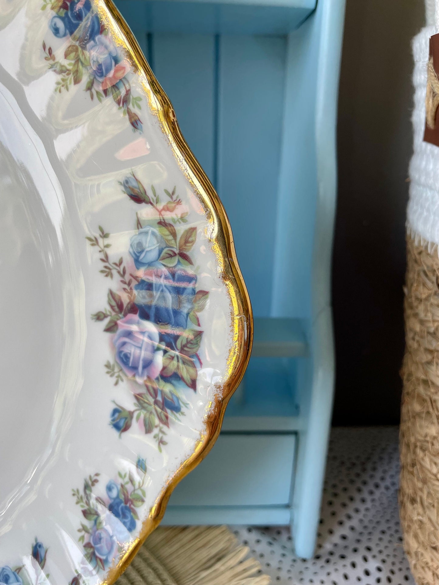 Vintage Royal Albert Moonlight Rose  Large Round Cake Plate
