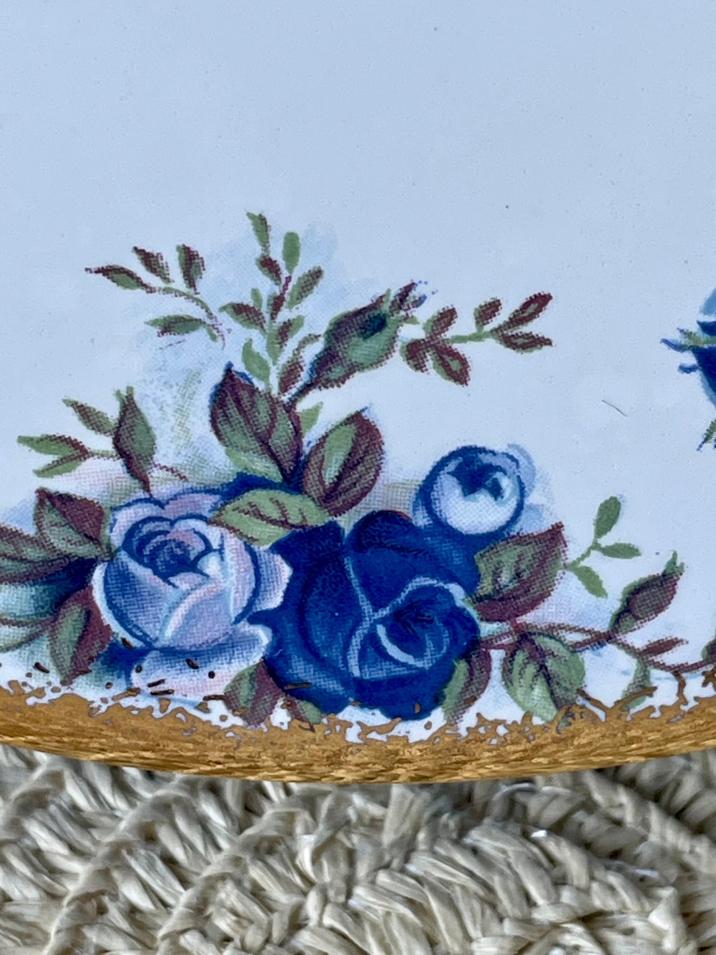 Vintage Royal Albert Moonlight Rose Teapot Coasters Velvet B