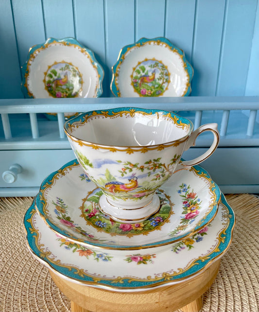 Multiple Vintage Royal Albert "Chelsea Bird" Items