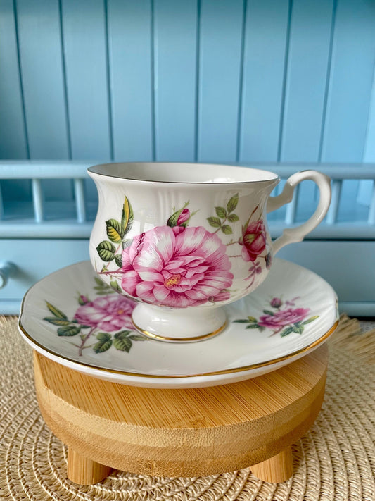 Vintage Crown Staffordshire Tea Cup and Saucer