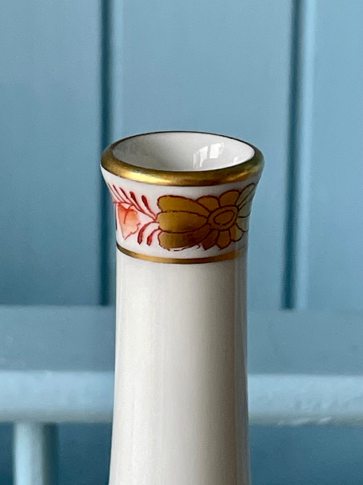 Vintage Herend Apponyi Orange Pattern Bud Vase