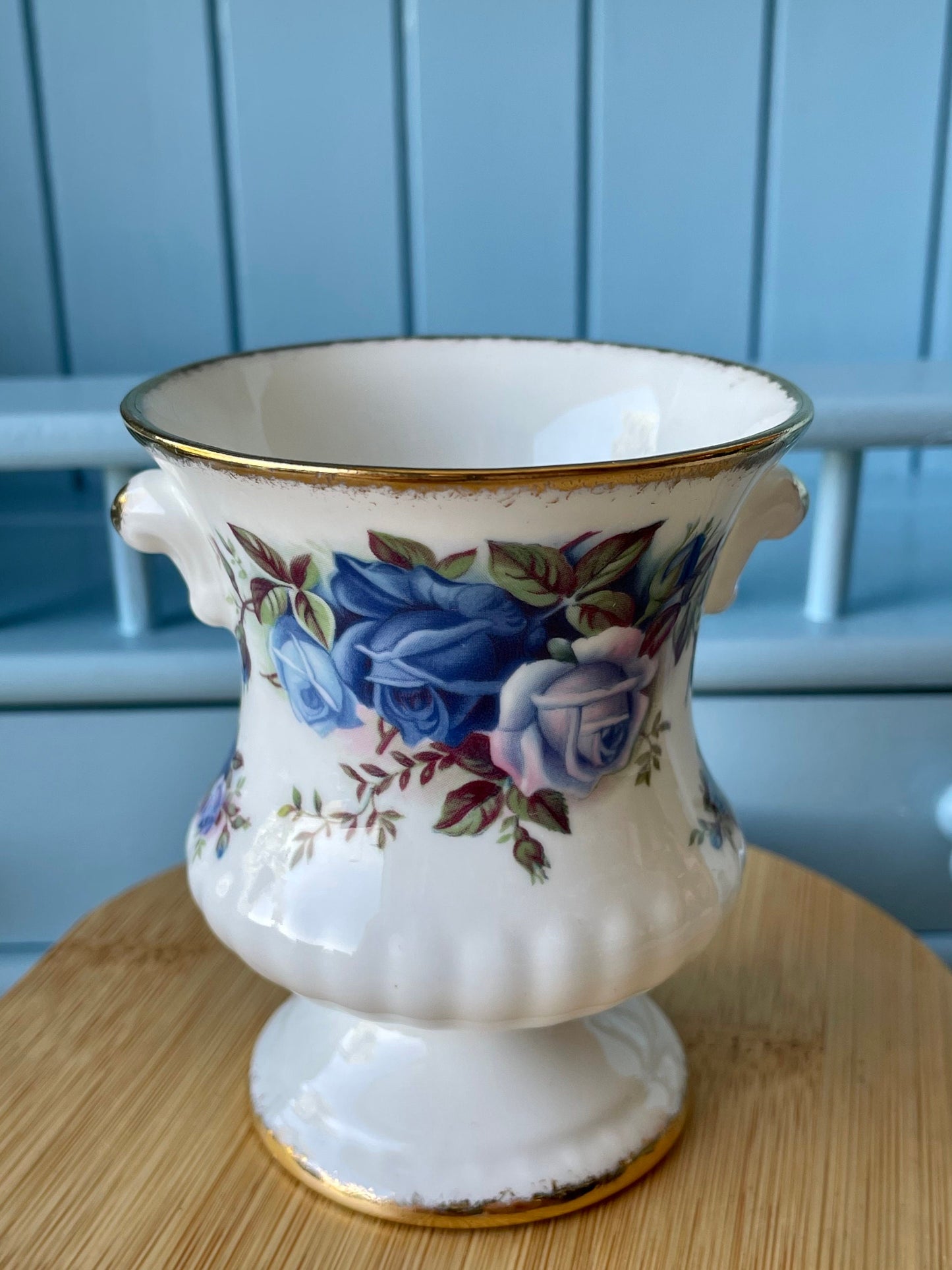 Captivating 'Moonlight Rose' Spoon Vase by Royal Albert - Vi