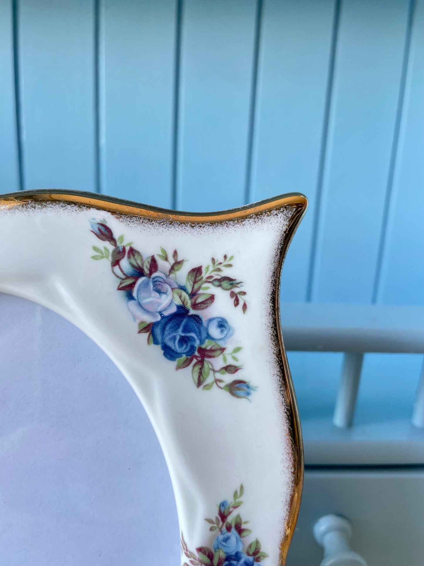 Set of 2 Vintage Royal Albert Moonlight Rose Oval Shaped Pic