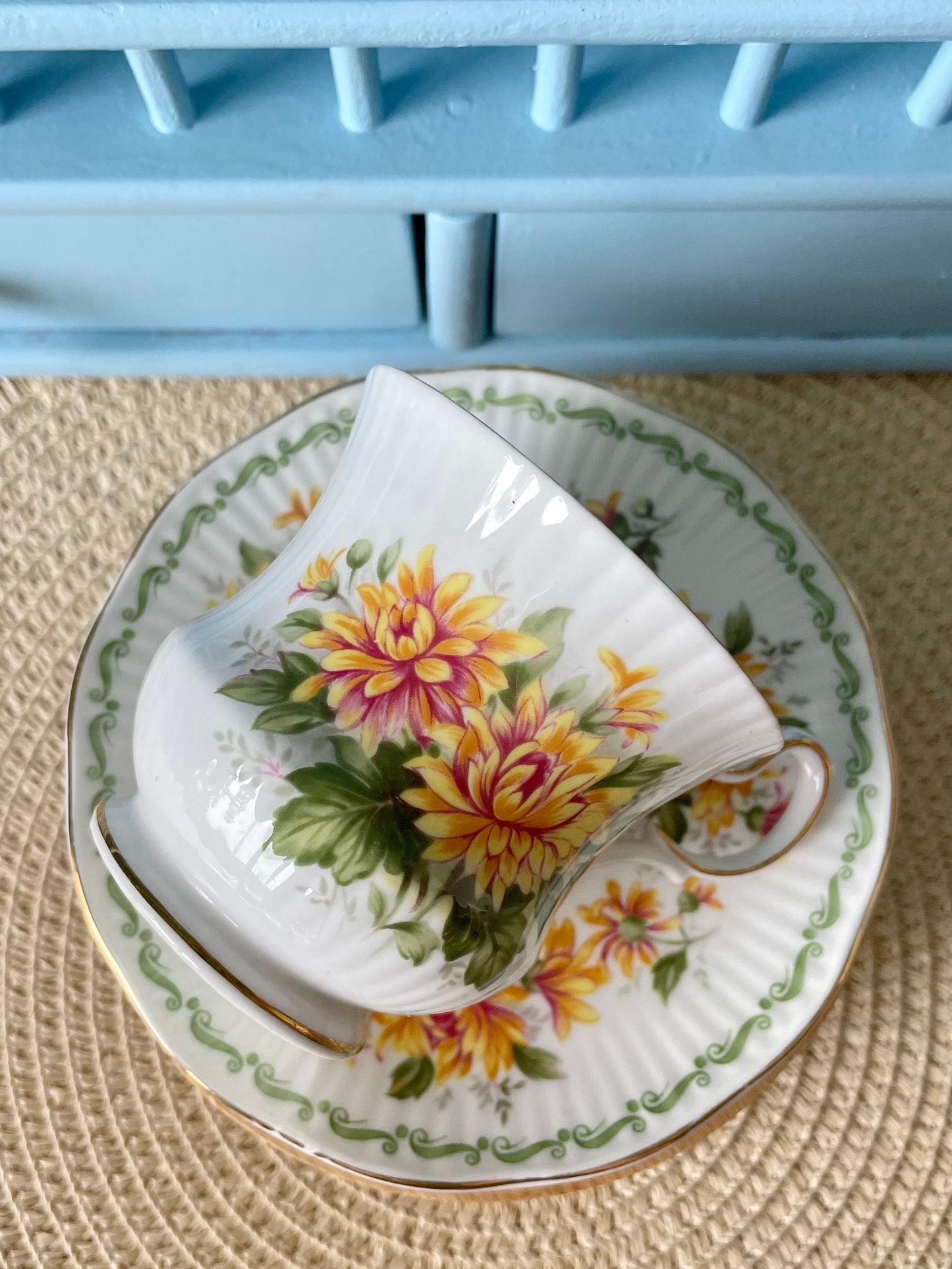 Vintage Royal Queens Bone China 'November' Lady Sized Teacup