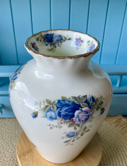 Vintage Royal Albert "Moonlight Rose" Large Vase with Decora