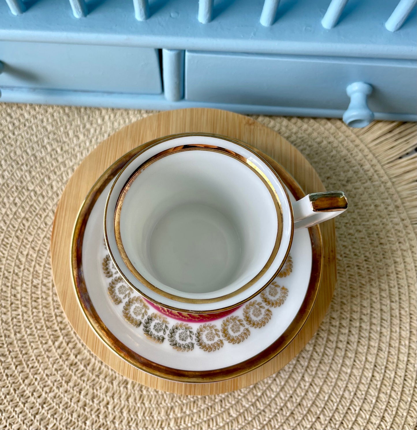 Vintage Rheinplatz Hartporzellan Espresso Cup and Saucer