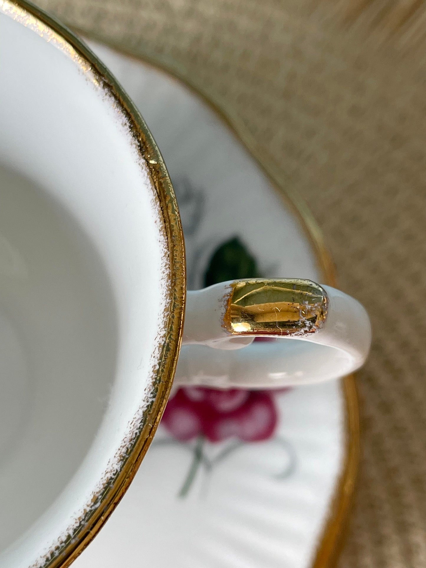 Stunning Vintage 'Clare' Ribbed Teacup & Saucer