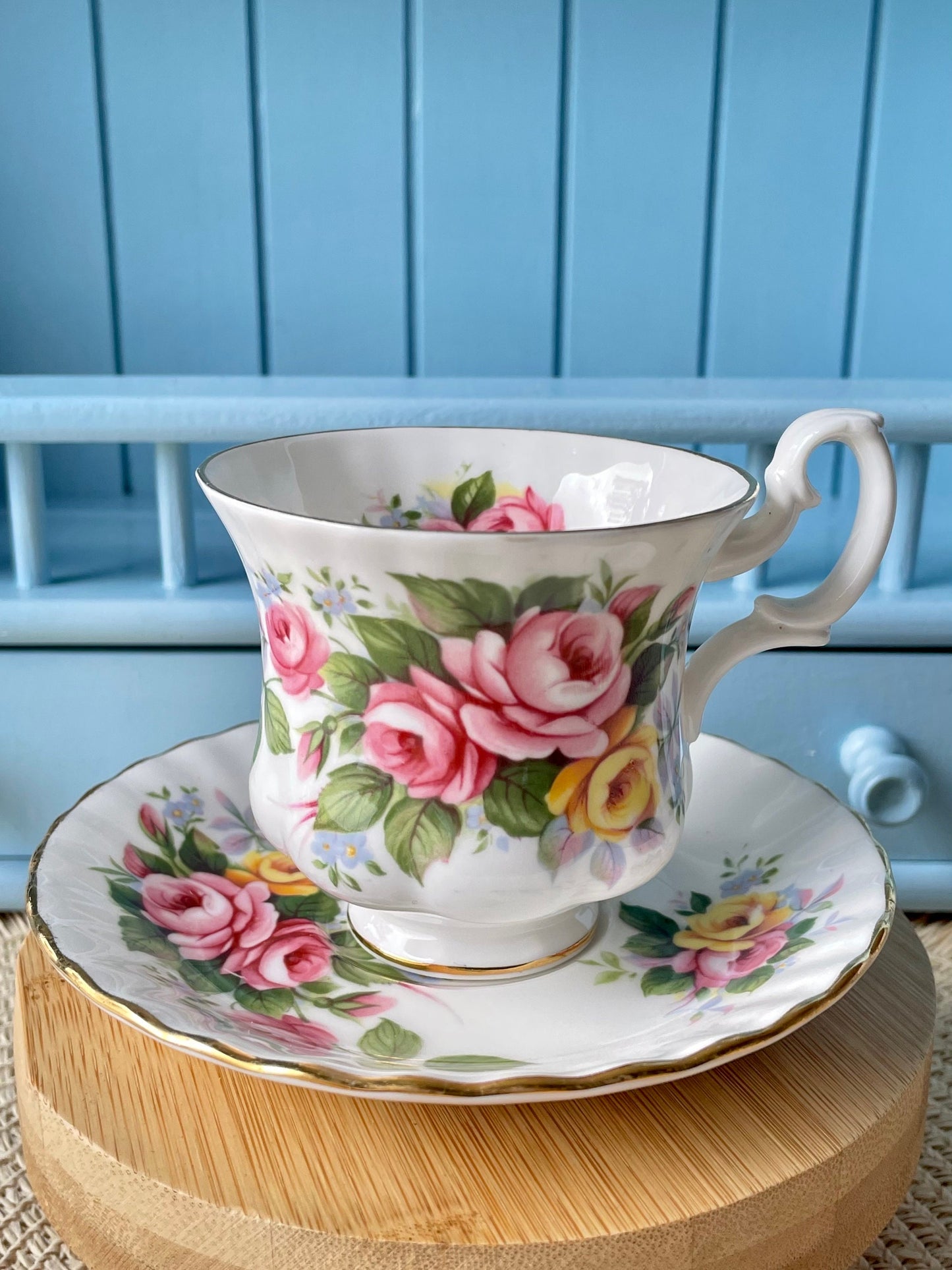 Vintage Royal Albert Summertime Series Lady CoffeeCup & Sauc
