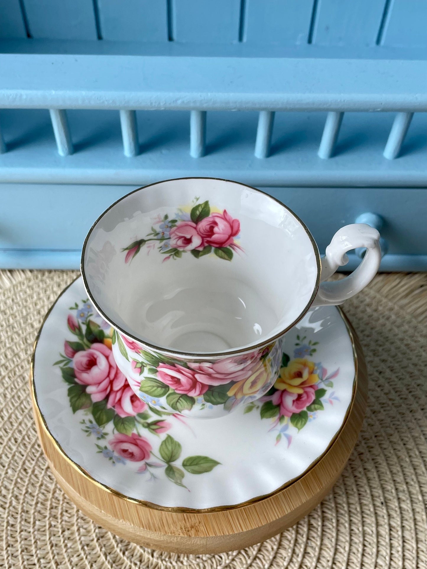 Vintage Royal Albert Summertime Series Lady CoffeeCup & Sauc