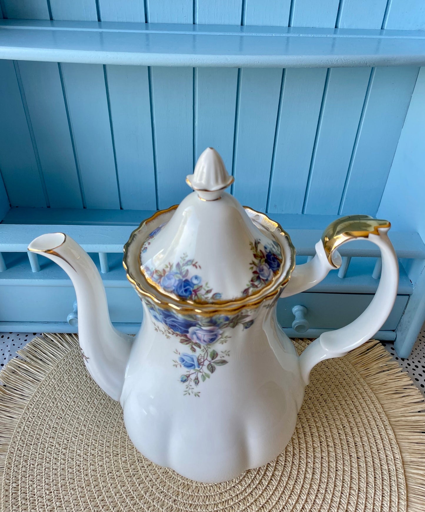 Vintage Large 1.5L Royal Albert "Moonlight Rose" CoffeePot