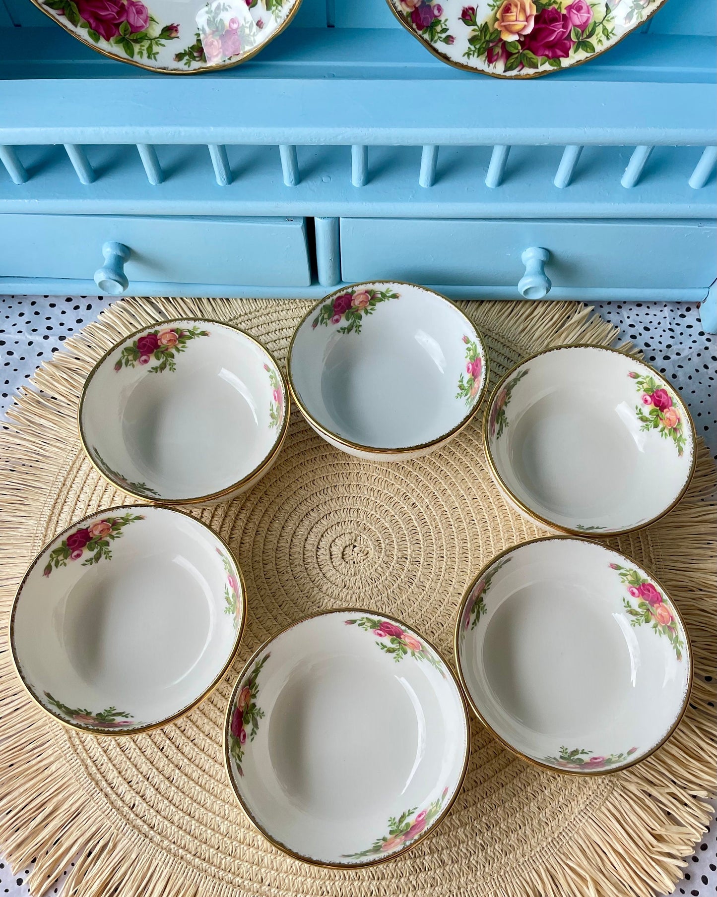 Vintage Royal Albert Old Country Roses, Concorde Fruit,Salade Bowls