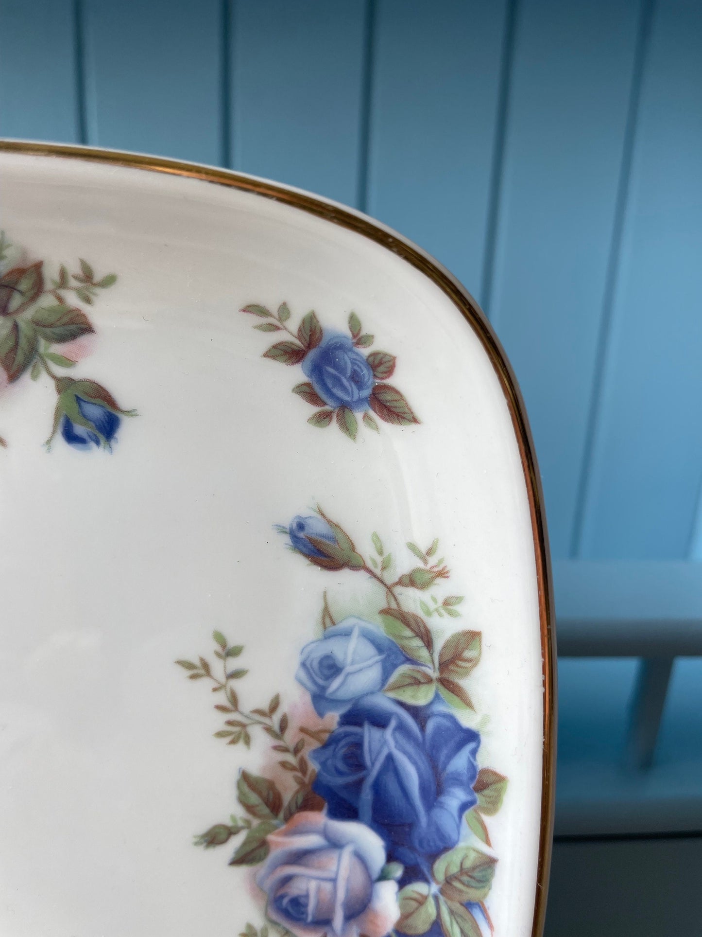 Pretty Vintage Royal Albert Moonlight Rose Square Plate