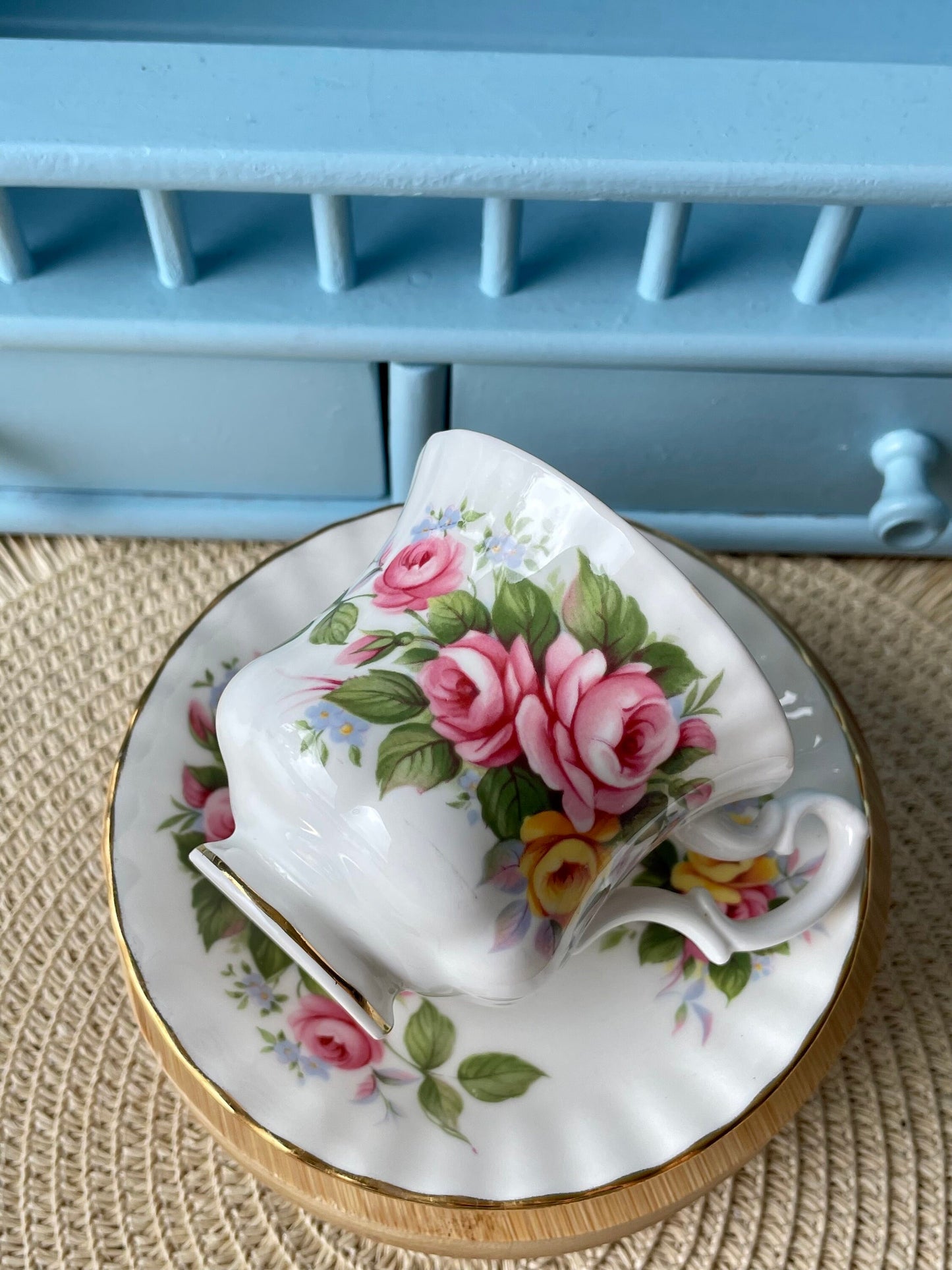 Vintage Royal Albert Summertime Series Lady CoffeeCup & Sauc