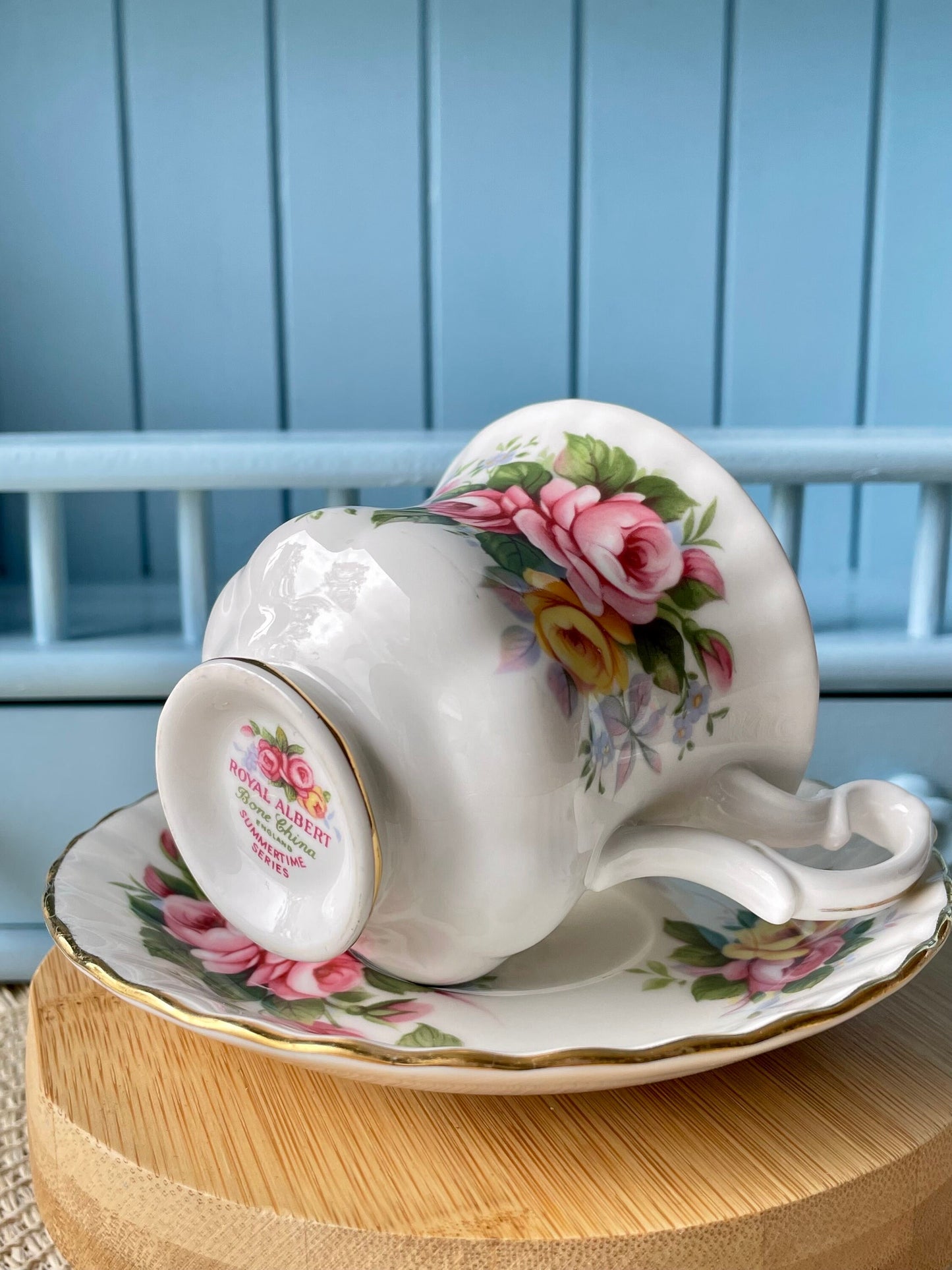 Vintage Royal Albert Summertime Series Lady CoffeeCup & Sauc